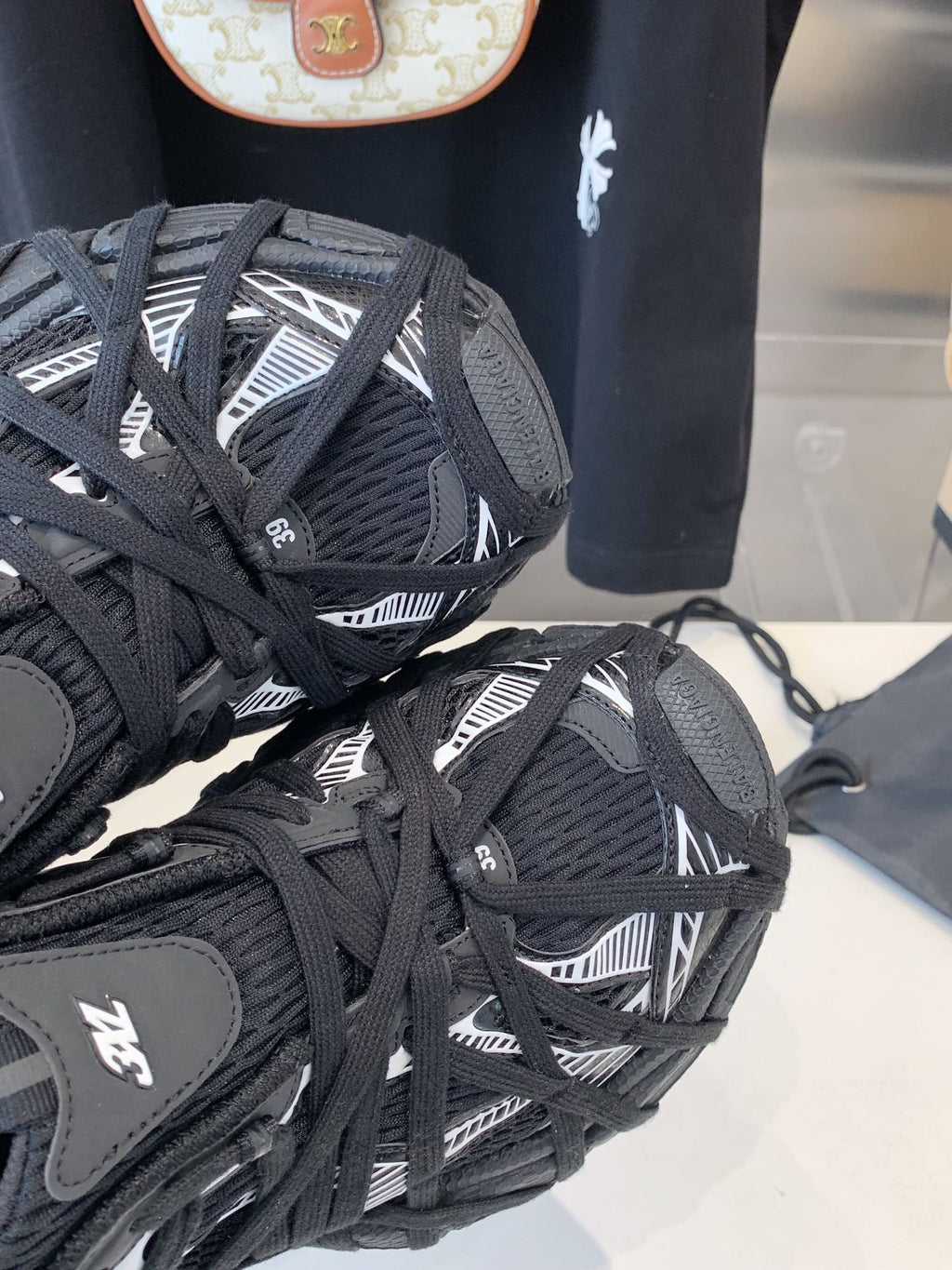 3XL EXTREME LACE SNEAKER BLACK MIX WHITE