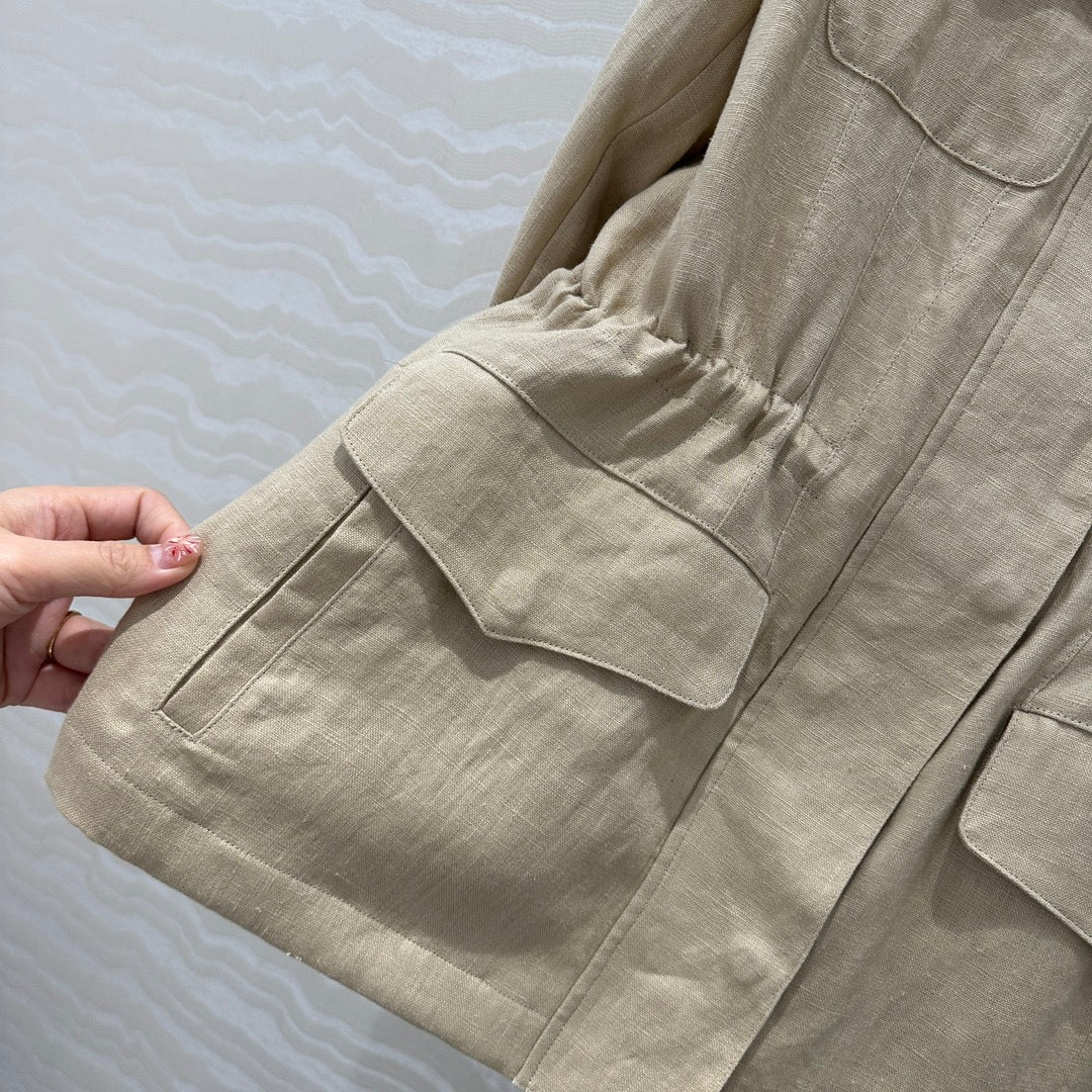 LP CLASSIC STAND-COLLAR LINEN JACKET