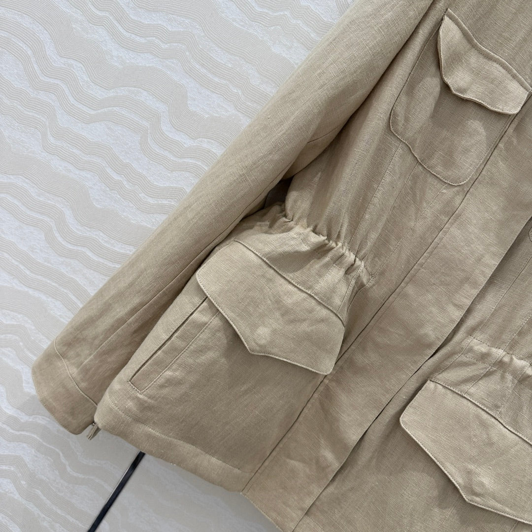 LP CLASSIC STAND-COLLAR LINEN JACKET