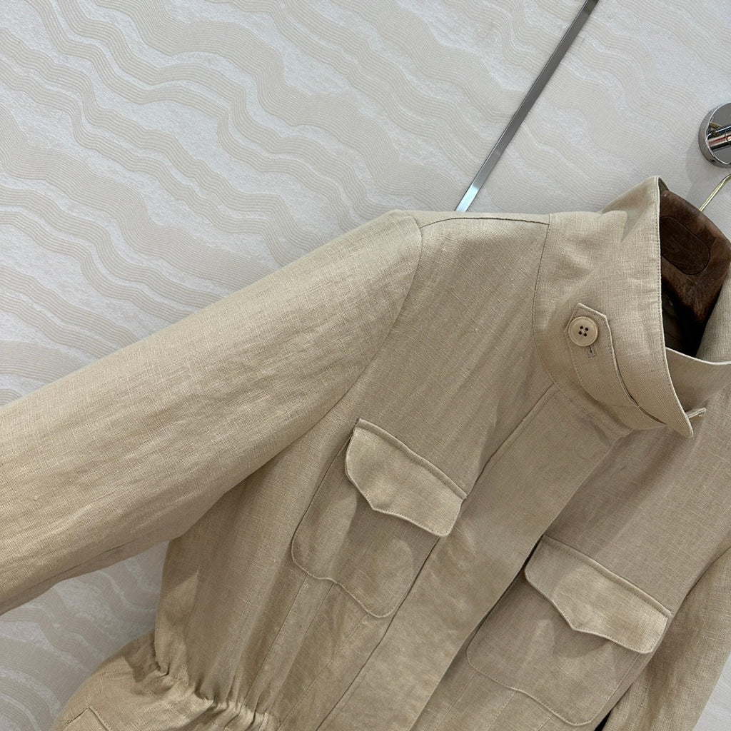 LP CLASSIC STAND-COLLAR LINEN JACKET