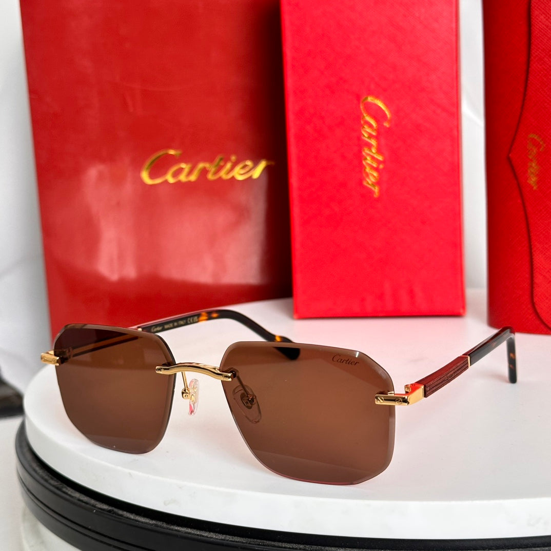 SANTOS NAVIGATOR FRAME SUNGLASSES 524479 IN METAL AND WOODEN