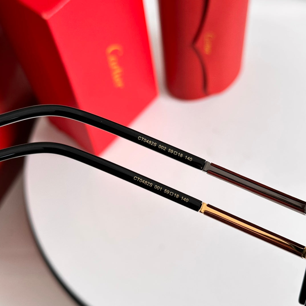 SANTOS ROUND FRAME SUNGLASSES 524480 IN METAL AND WOODEN