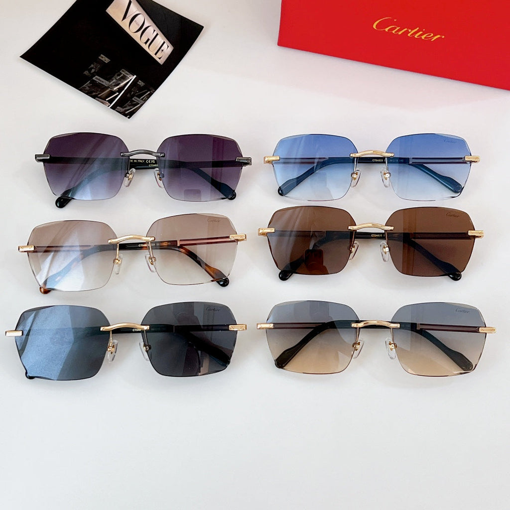 SANTOS SQUARE FRAME SUNGLASSES CT0483S IN METAL