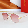 PANTHÈRE RIMLESS SQUARE FRAME SUNGLASSES CT0549S IN METAL