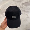 MM BASEBALL CAP IN BLACK FABRIC EMBROIDERED LOGO STYLE 5