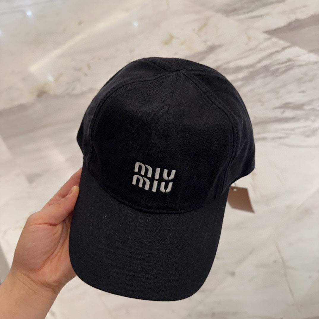 MM BASEBALL CAP IN BLACK FABRIC EMBROIDERED LOGO STYLE 5