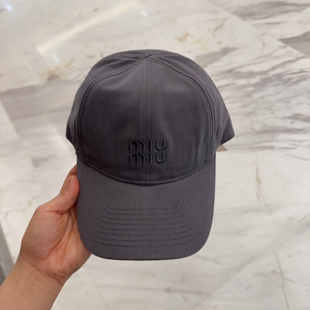 MM BASEBALL CAP IN GREY FABRIC EMBROIDERED LOGO STYLE 2