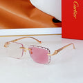PANTHÈRE PHOTOCHROMIC LENSES RIMLESS SQUARE FRAME SUNGLASSES 580850 IN METAL