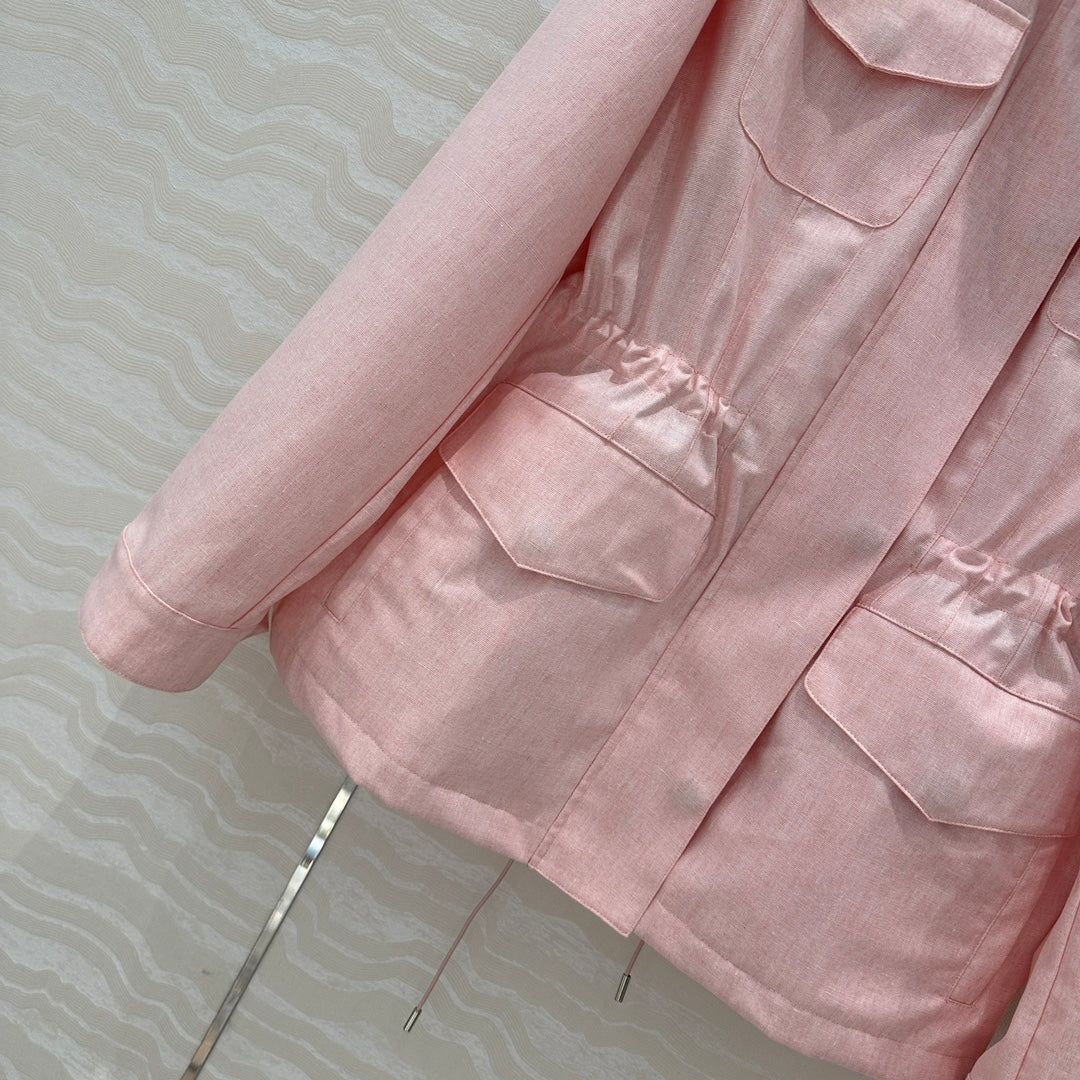 LP CLASSIC STAND-COLLAR LINEN JACKET 265162