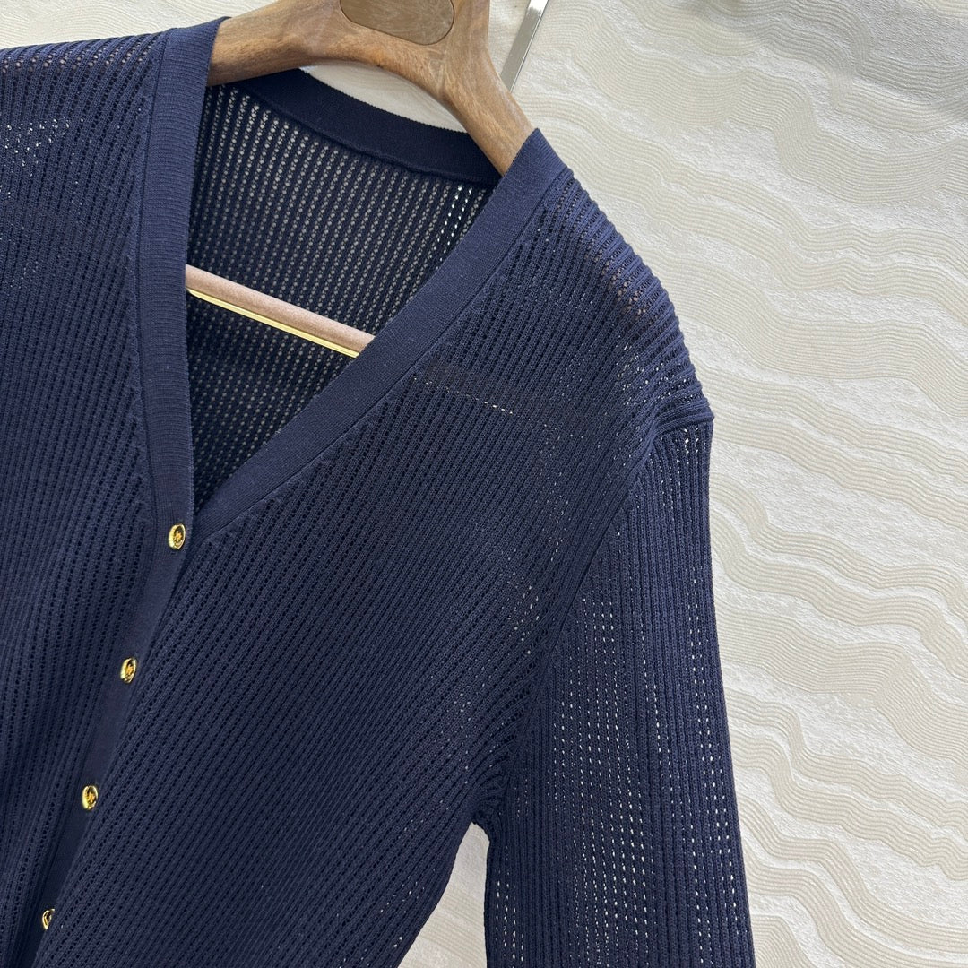 LP NAVY BLUE V-NECK KNIT CARDIGAN