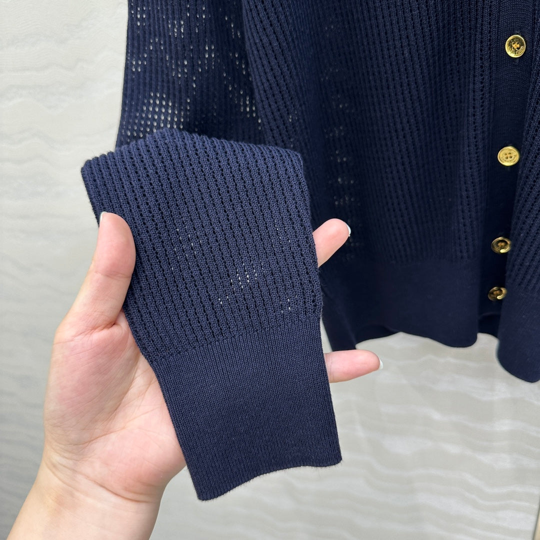 LP NAVY BLUE V-NECK KNIT CARDIGAN