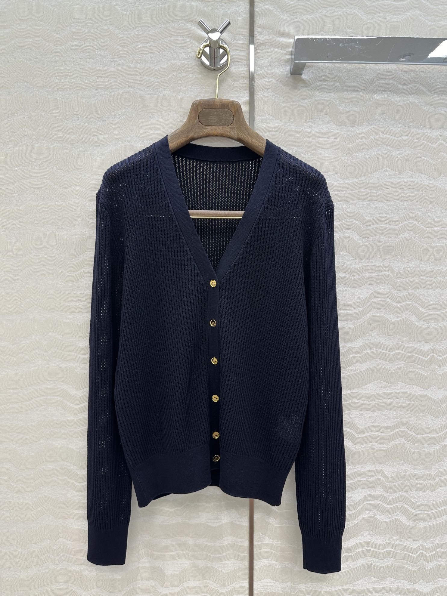 LP NAVY BLUE V-NECK KNIT CARDIGAN