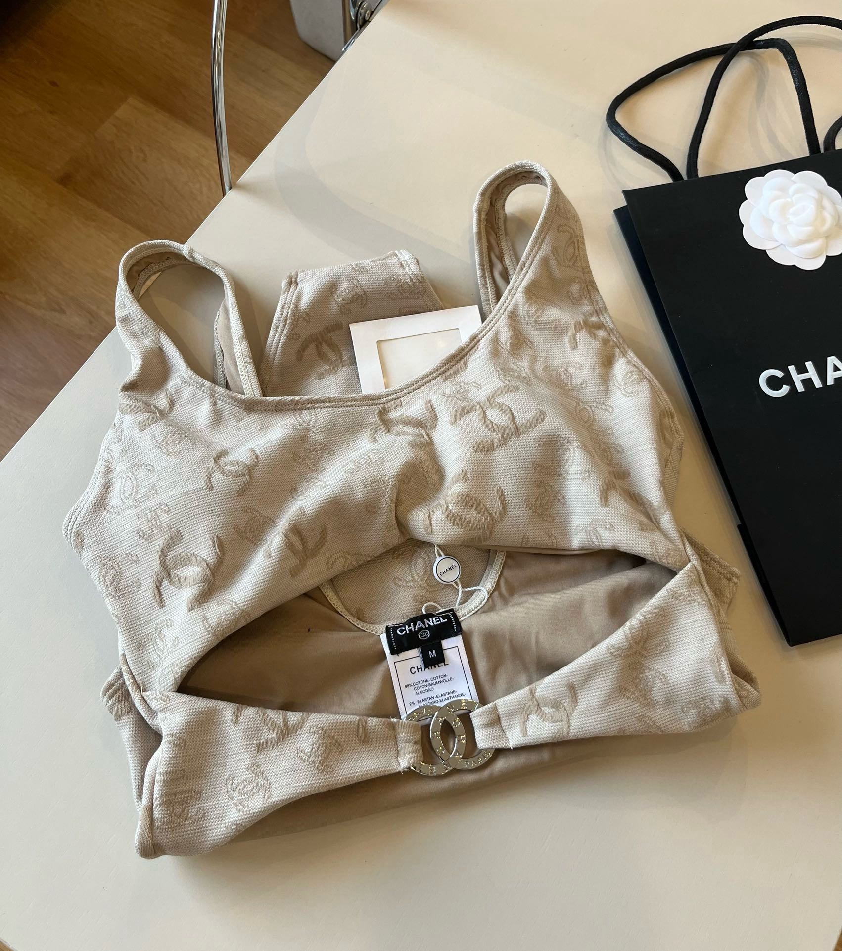 SWIMSUIT IN NUDE EMBROIDERED LOGO 626005