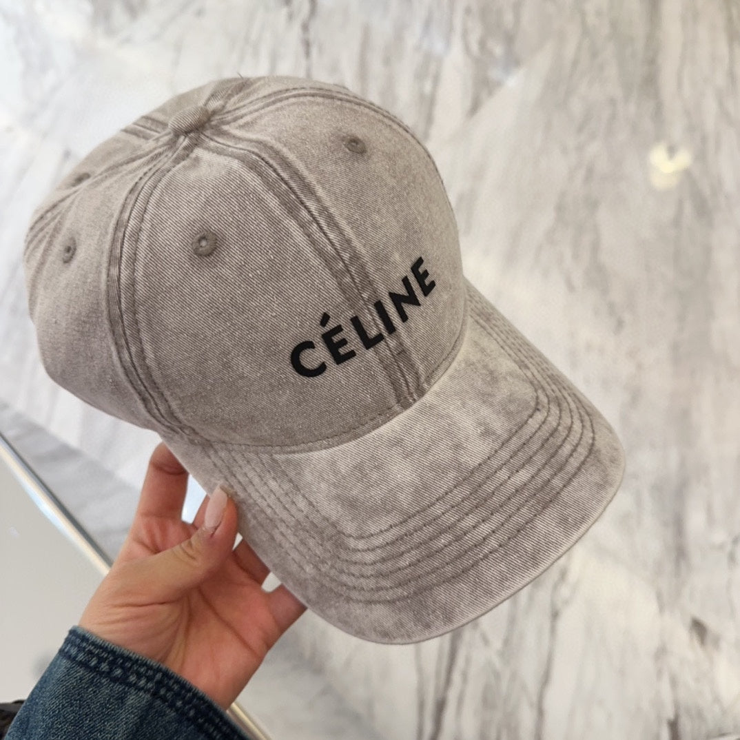 BASEBALL CAP MODEL 650043 IN WASHED GREY DENIM