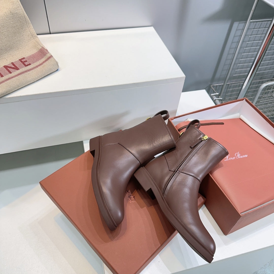 LP 25S KILDA ANKLE BOOT IN BROWN EBONY CALFSKIN