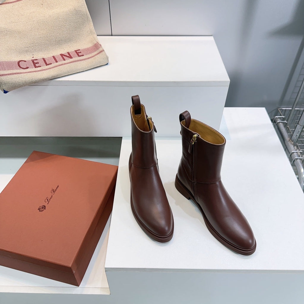 LP 25S KILDA ANKLE BOOT IN BROWN EBONY CALFSKIN