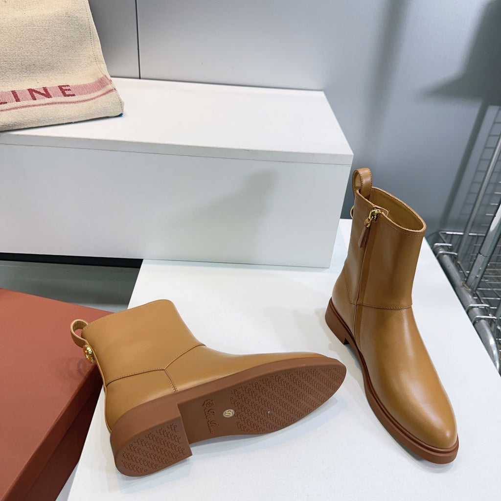 LP 25S KILDA ANKLE BOOT IN GOLDEN BROWN CALFSKIN