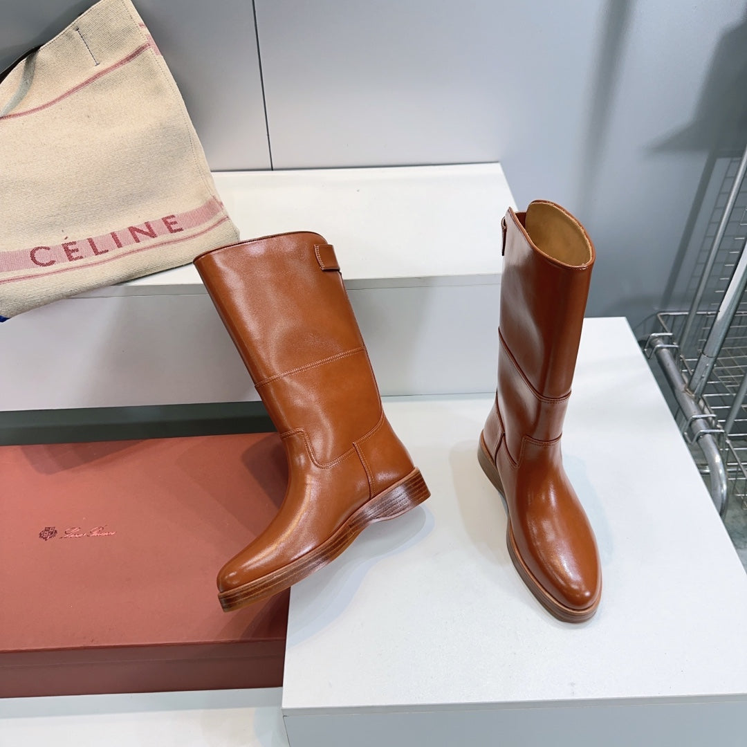 LP 25S LUPO BOOT IN BURNT ORANGE CALFSKIN