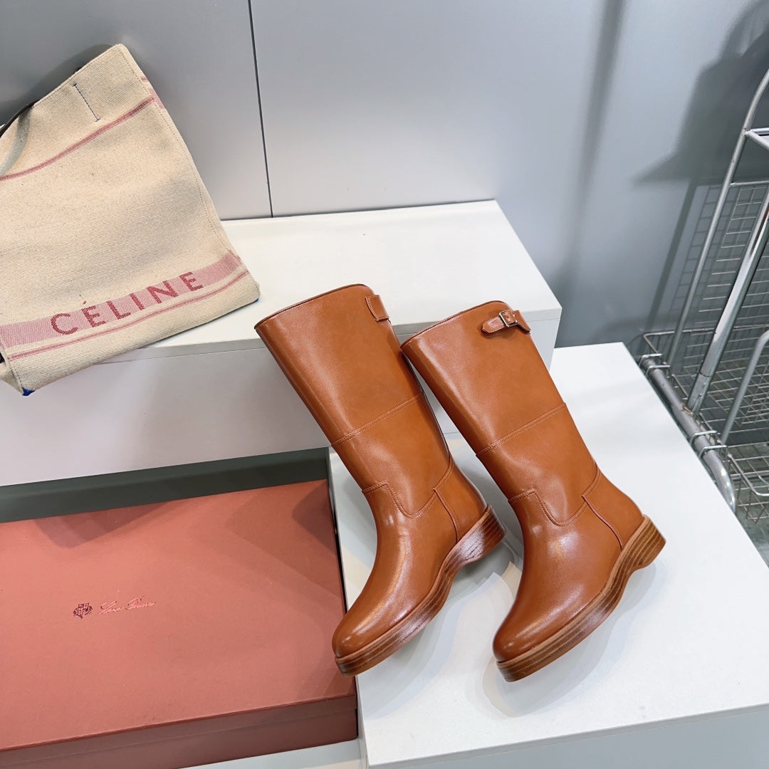 LP 25S LUPO BOOT IN BURNT ORANGE CALFSKIN