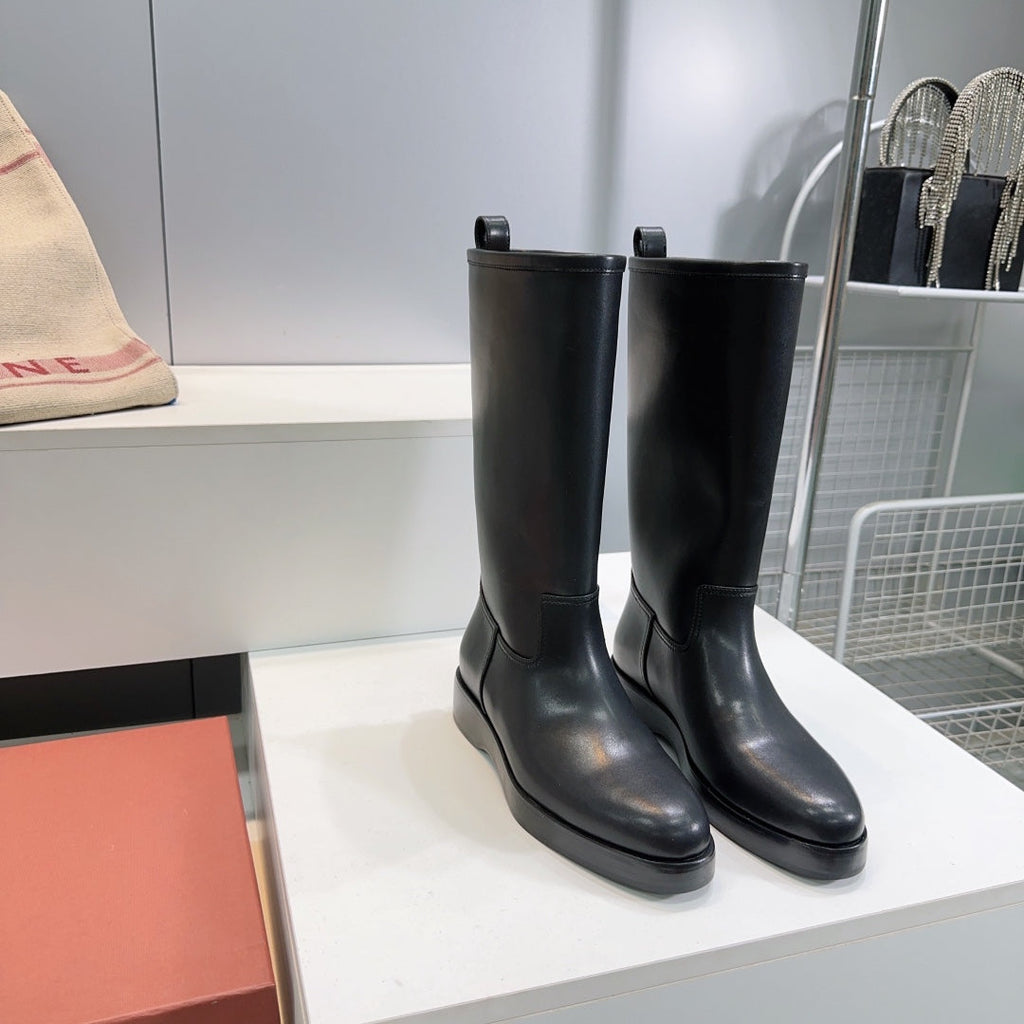 LP 25S JOHN BOOT IN BLACK CALFSKIN