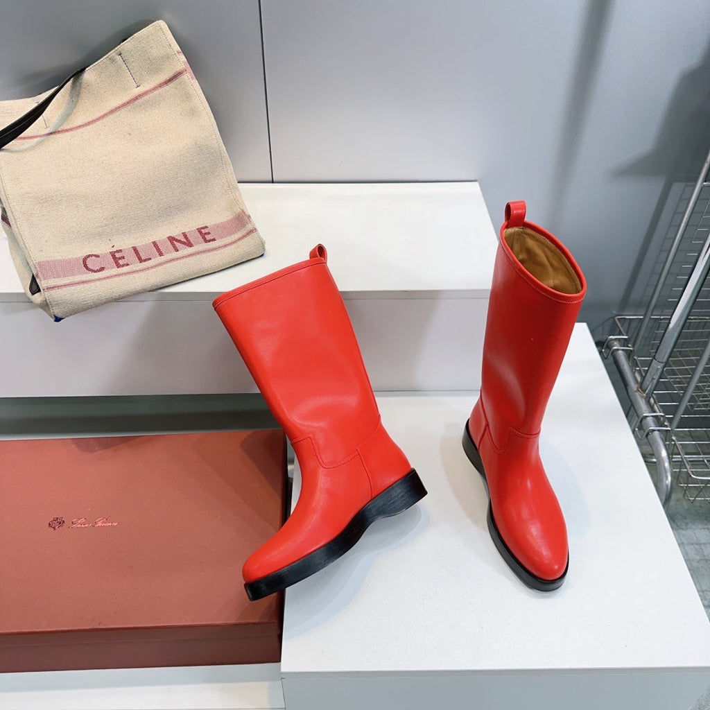 LP 25S JOHN BOOT IN VERMILION CALFSKIN