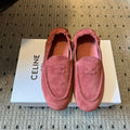 CELINE 25S LOAFERS FLAT IN PINK SUEDE