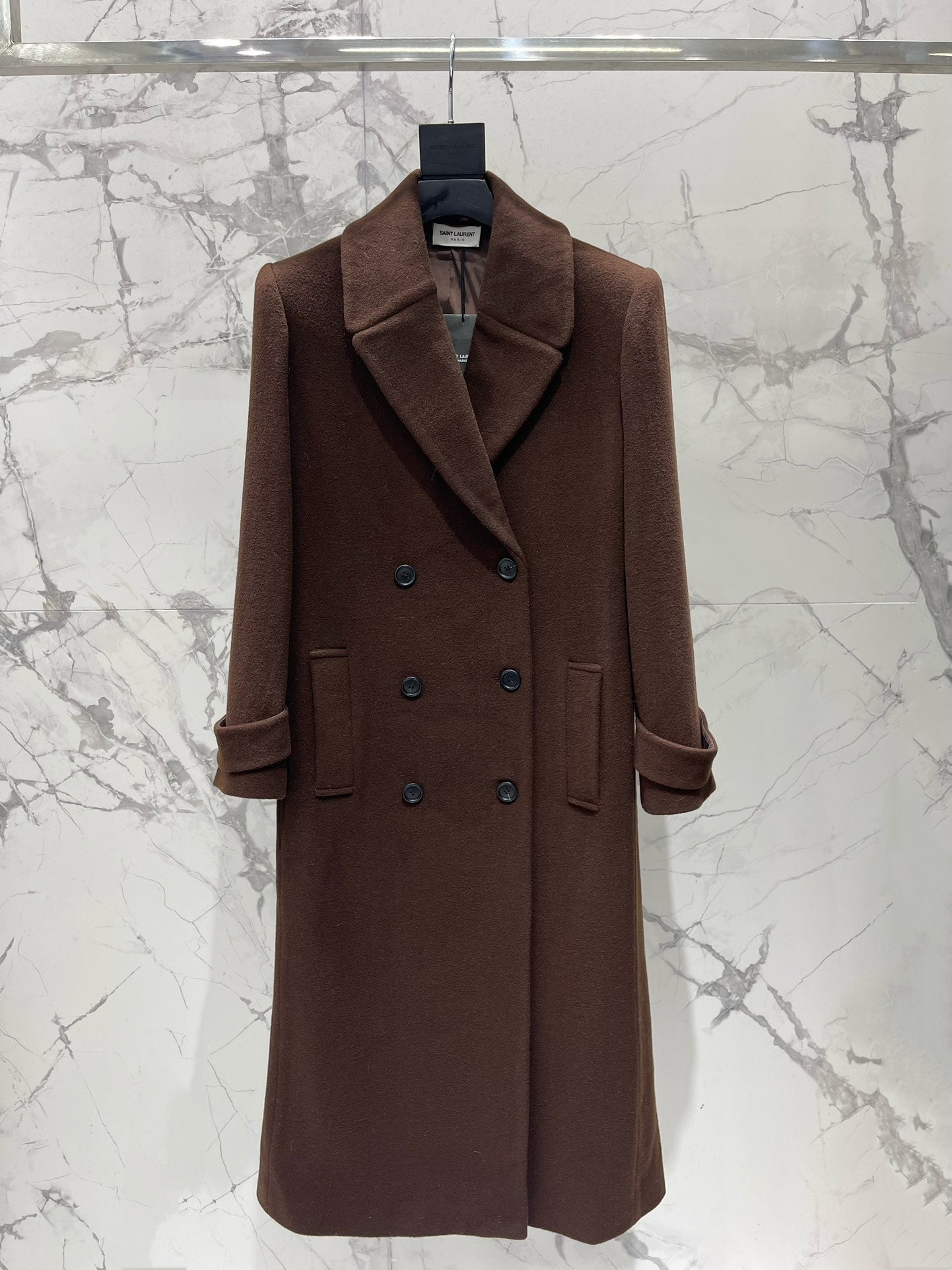 YSL 25S LONG CASHMERE COAT STYLE 30