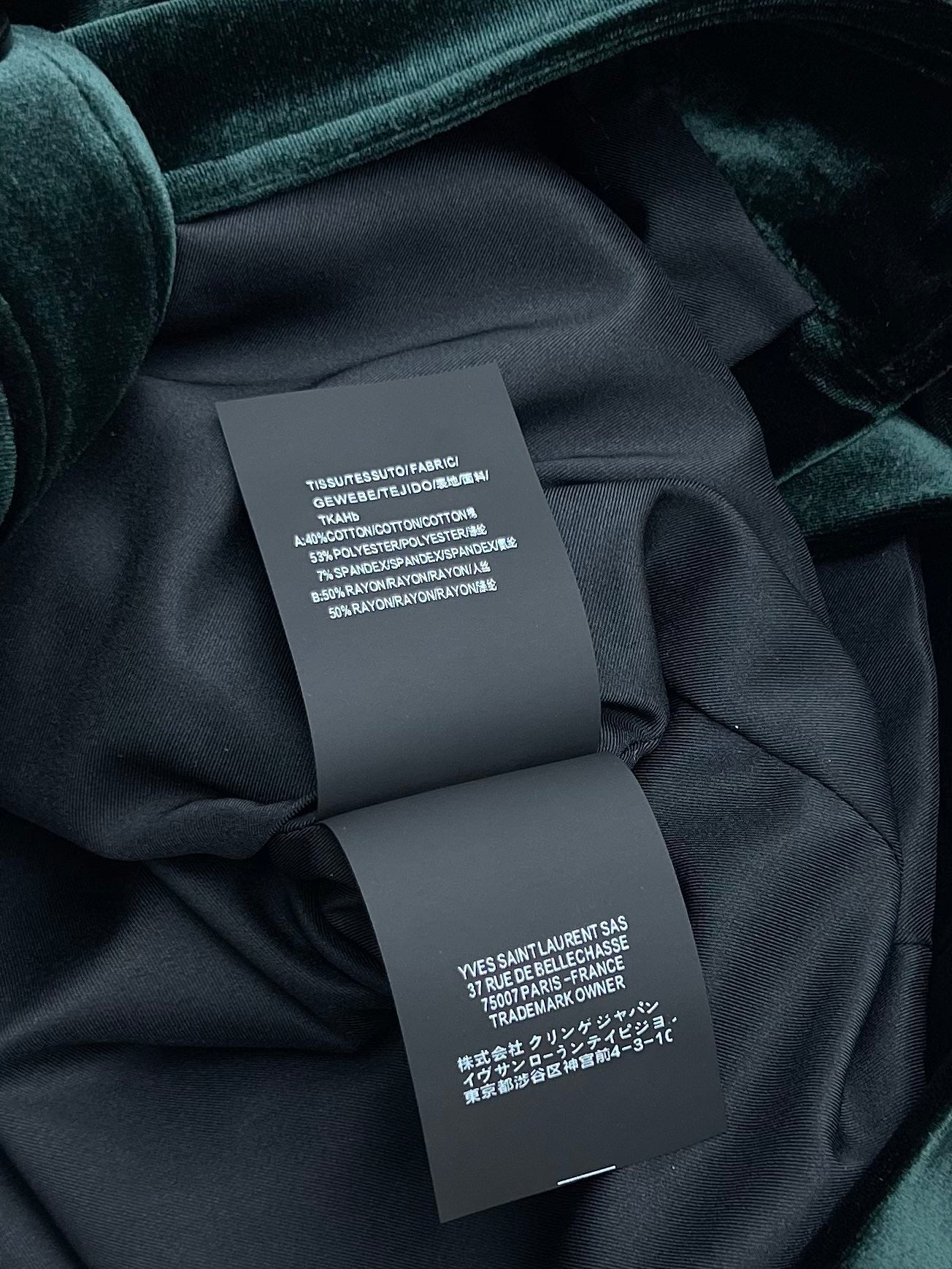 YSL 25S VELVET JACKET STYLE 147