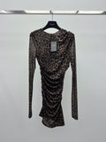 YSL 25S LEOPARD PRINT SKIRT STYLE 44