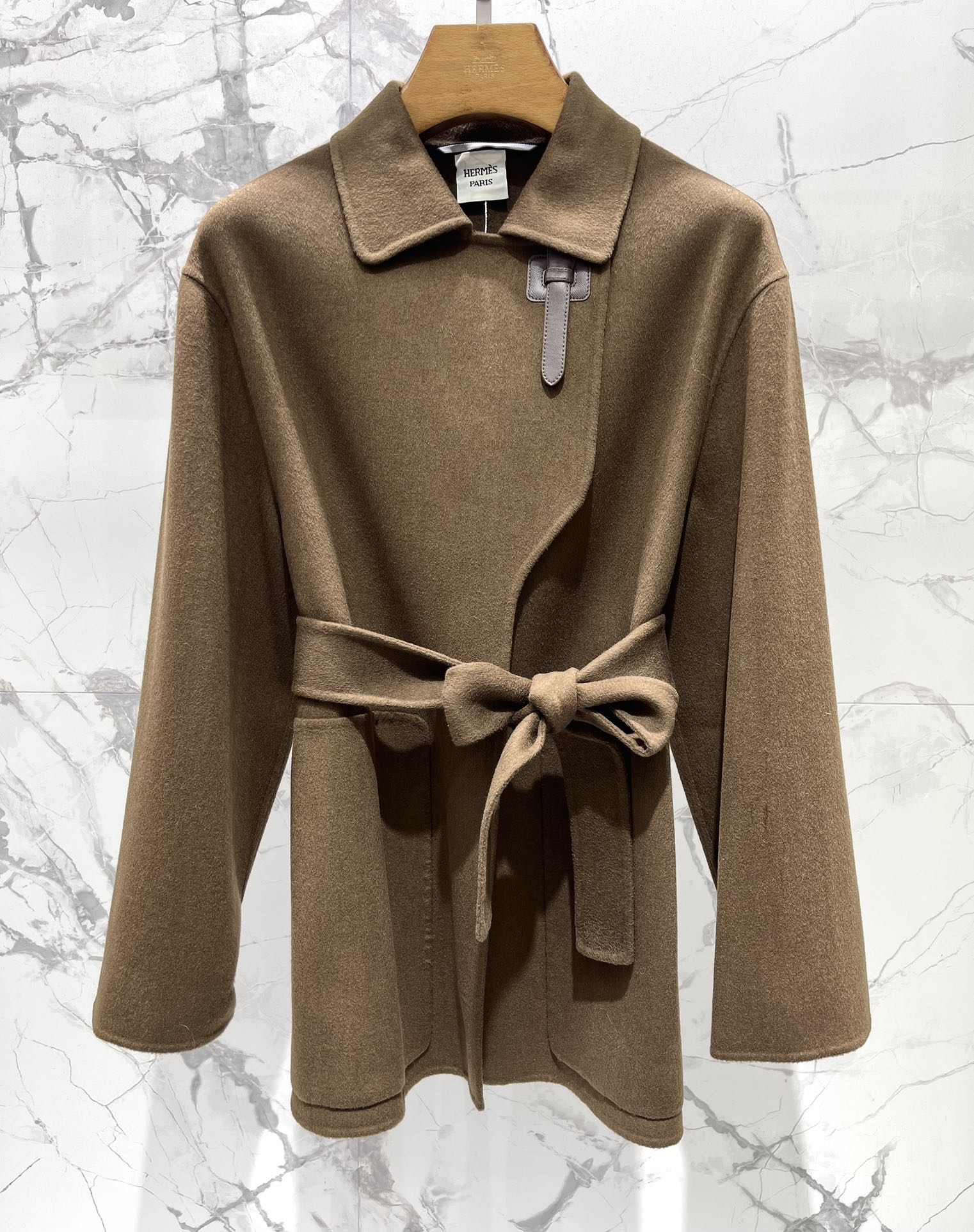 HERMES 25S MID-LENGTH CASHMERE COAT 286
