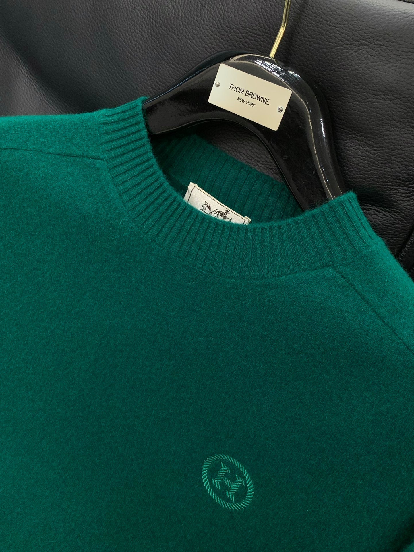 HERMES 25S LONG-SLEEVE KNITTED CREW NECK SWEATER 179