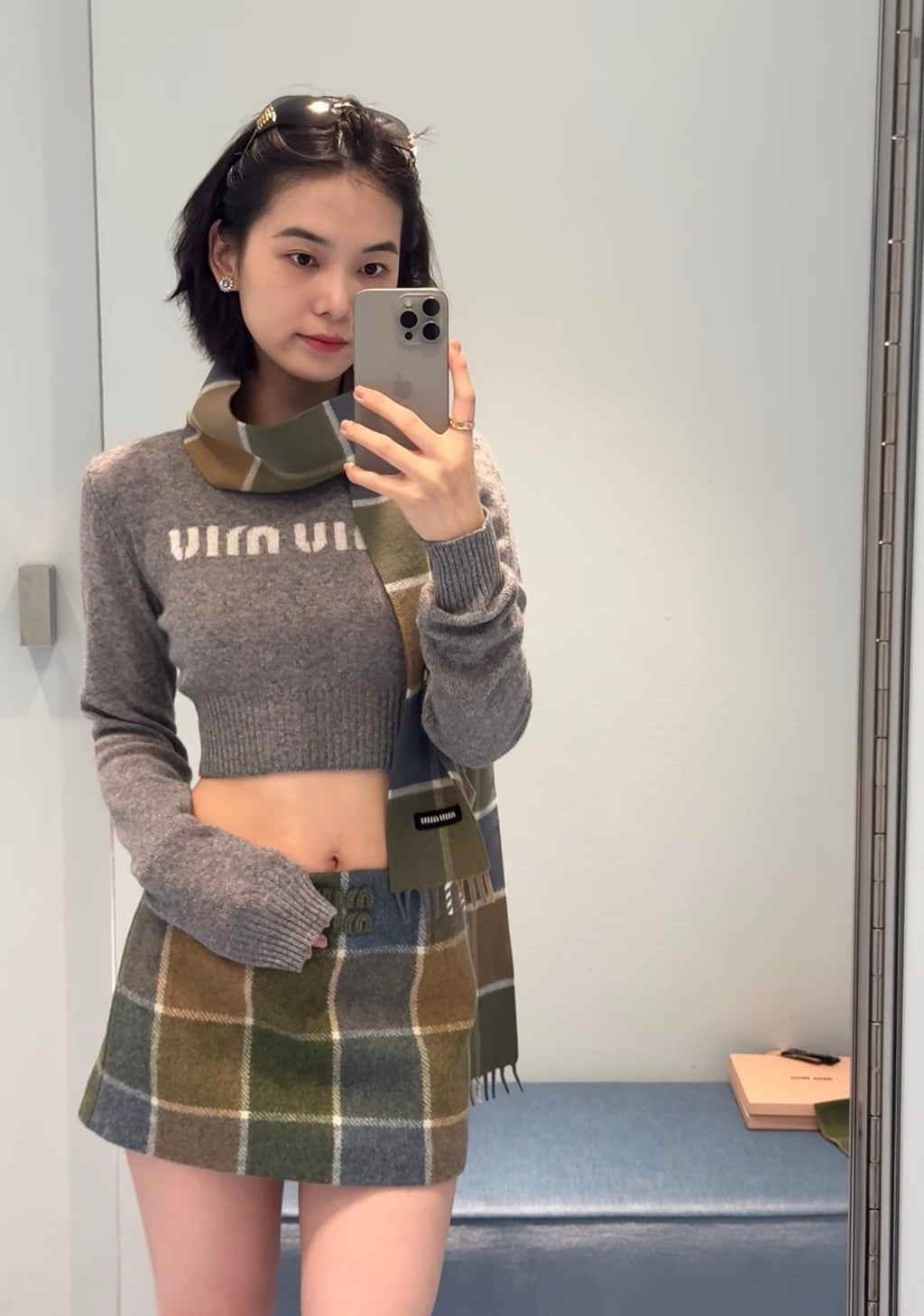 MIUMIU SLIT MINI SKIRT STYLE 773