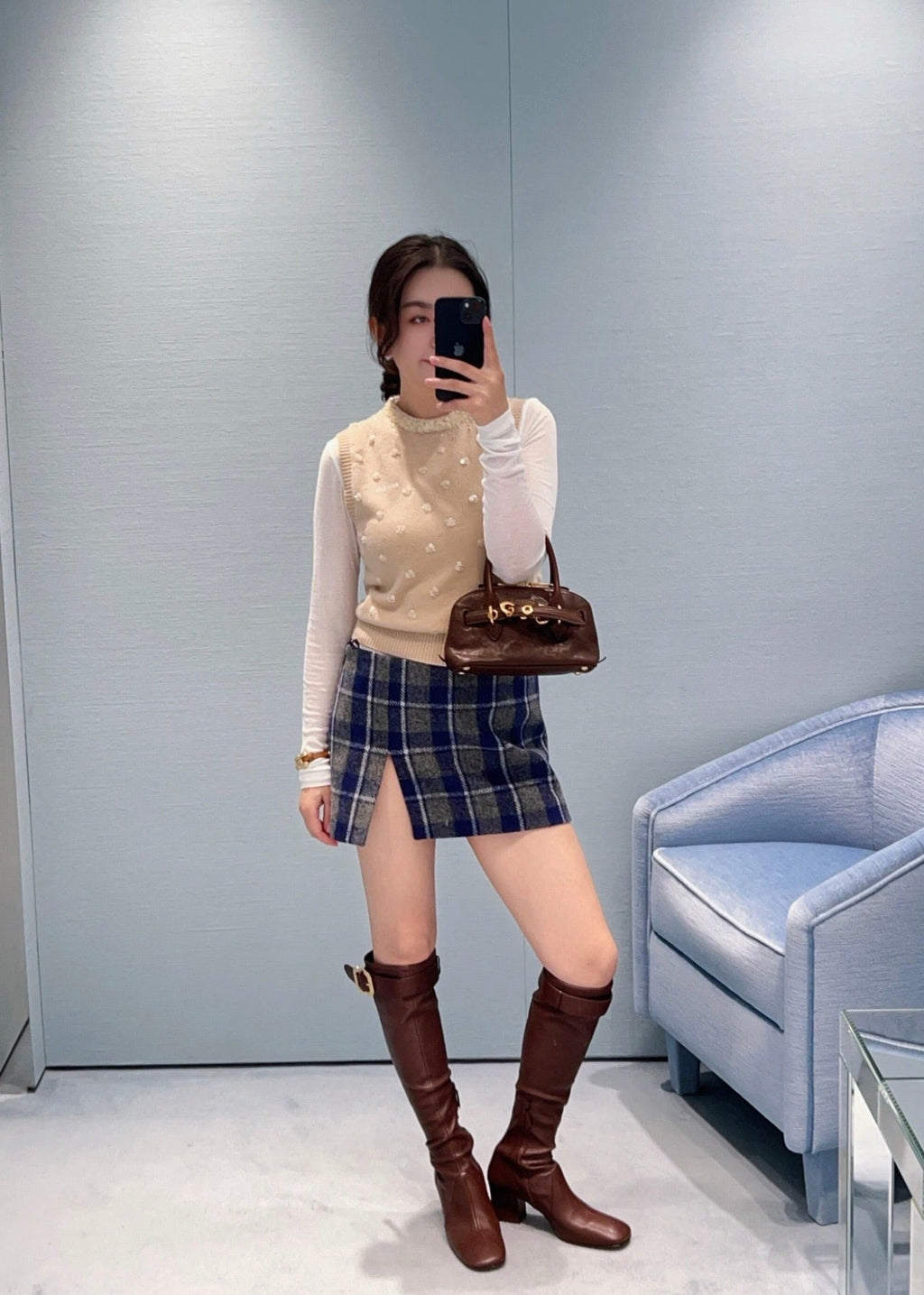 MIUMIU SLIT MINI SKIRT STYLE 769