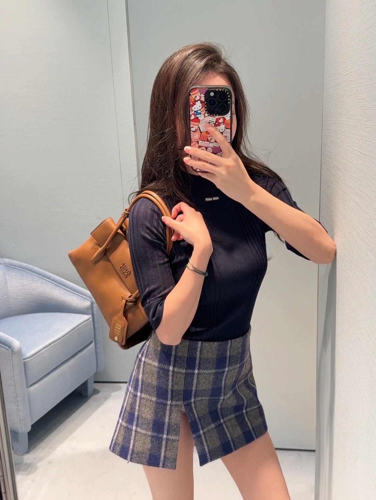 MIUMIU SLIT MINI SKIRT STYLE 769