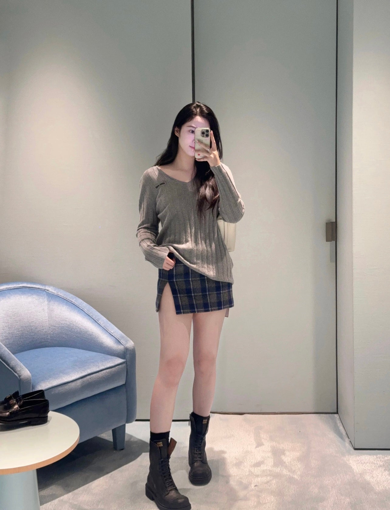 MIUMIU SLIT MINI SKIRT STYLE 769