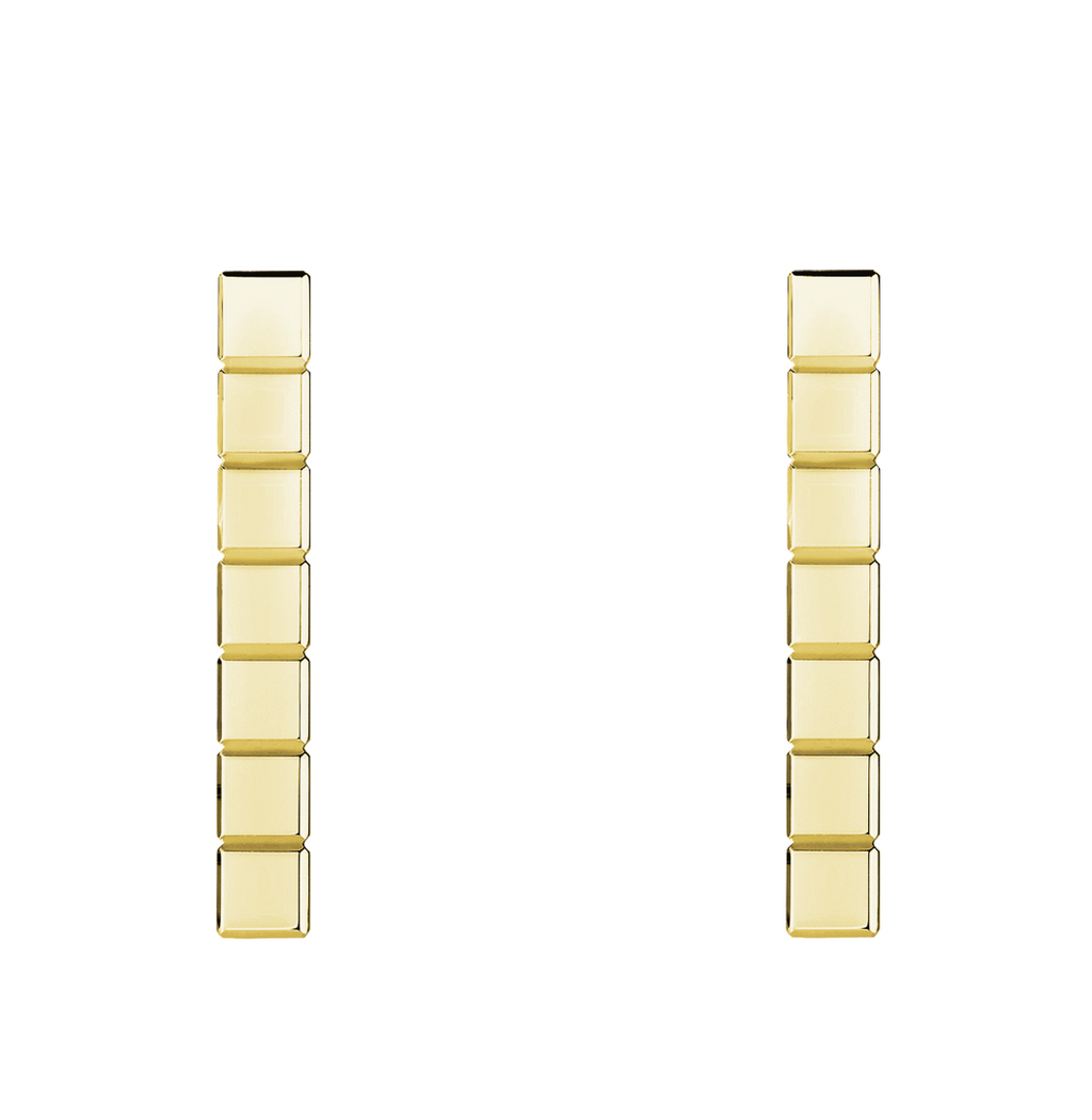 ICE CUBE GOLD EARRINGS