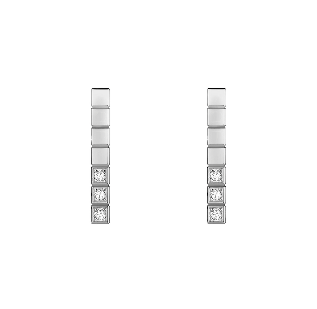 ICE CUBE SILVER DIAMONDS EARRINGS