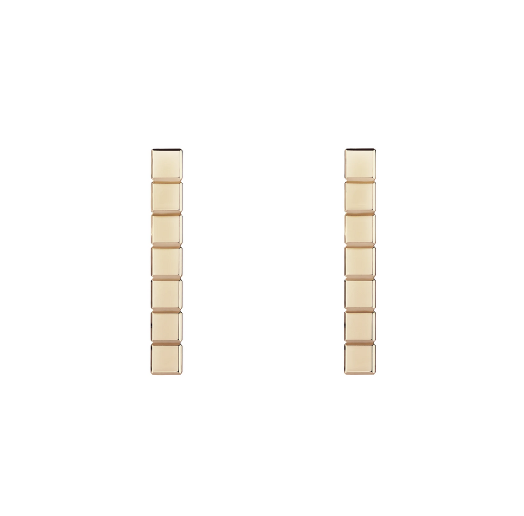 ICE CUBE PINK GOLD EARRINGS