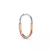 LOCK EARRINGS ROSE AND WHITE GOLD DIAMONDS EXTRA LARGE