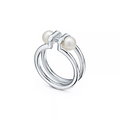 DOUBLE PEARL SILVER RING