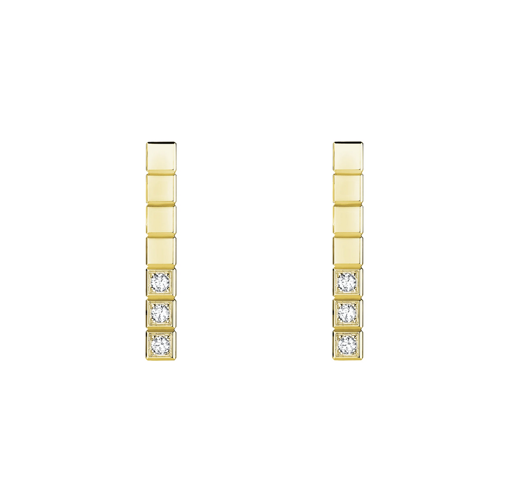 ICE CUBE GOLD DIAMONDS EARRINGS