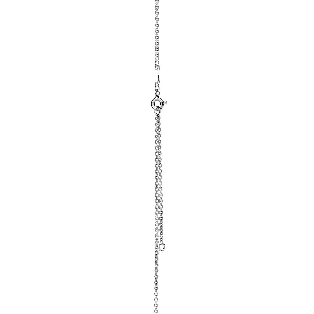 KNOT PENDANT SILVER DIAMOND NECKLACE
