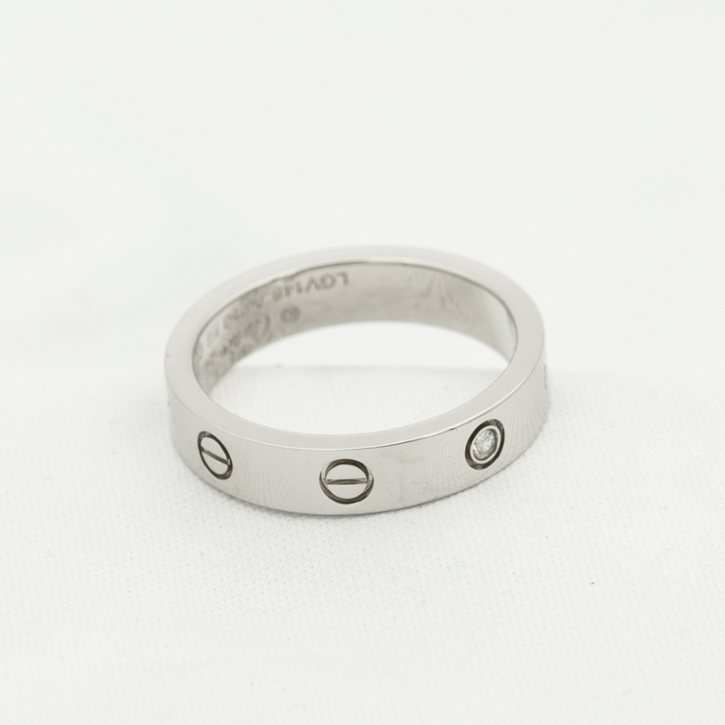 LOVE RING 4MM 1 DIAMOND
