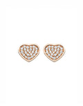 HAPPY HEART EARRINGS PINK GOLD DIAMOND