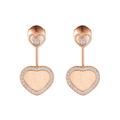 HAPPY HEART PINK MOP EARRINGS DIAMOND