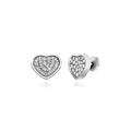 HAPPY HEART EARRINGS SILVER DIAMOND