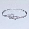 HM SILVER CHAINE D’ANCRE CLOSURE DIAMOND FINESSE BRACELET