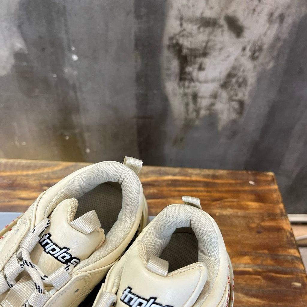 TRIPLE S SNEAKER DIY METAL IN WHITE CALFSKIN