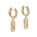 FF O'LOCK EARRINGS GOLD DIAMOND
