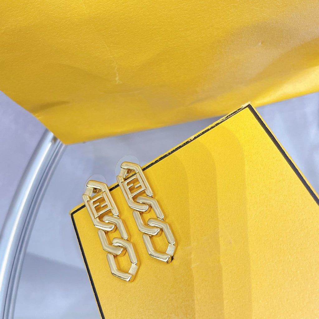 FF DROP EARRINGS GOLD